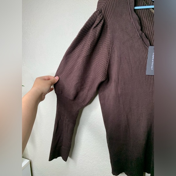 Cable and gauge size 1x  brown sweater - Picture 5 of 5